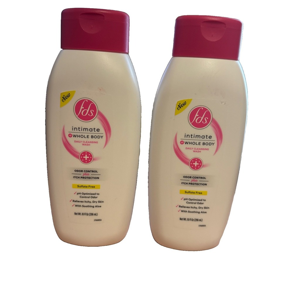 2 FDS Intimate Whole Body Daily Cleansing Wash, 10 Fl. Oz. Each (C063) New
